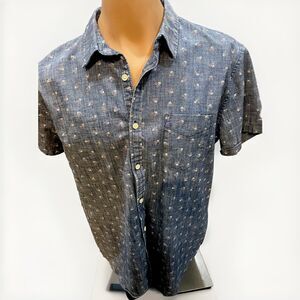 Lucky Brand Saturday Stretch Denim Small White Pink Flower Men Sz L Slim